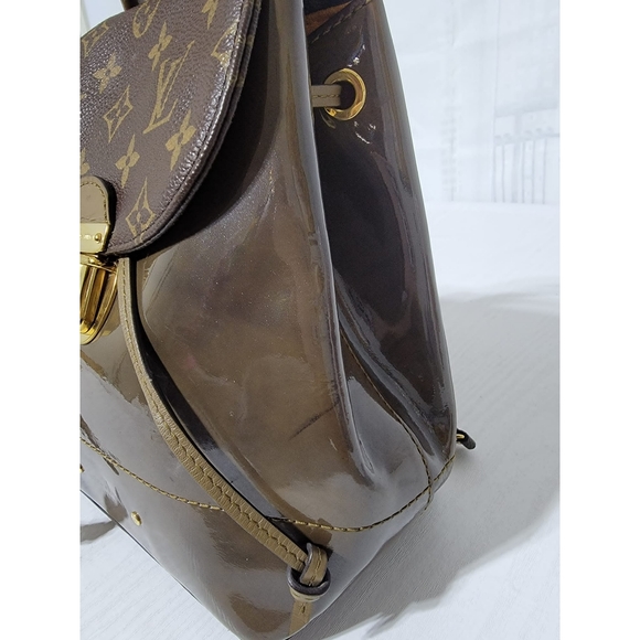 LOUIS VUITTON Monogram Coated Canvas And Vert Bronze Vernis Hot Springs … - Picture 14 of 16